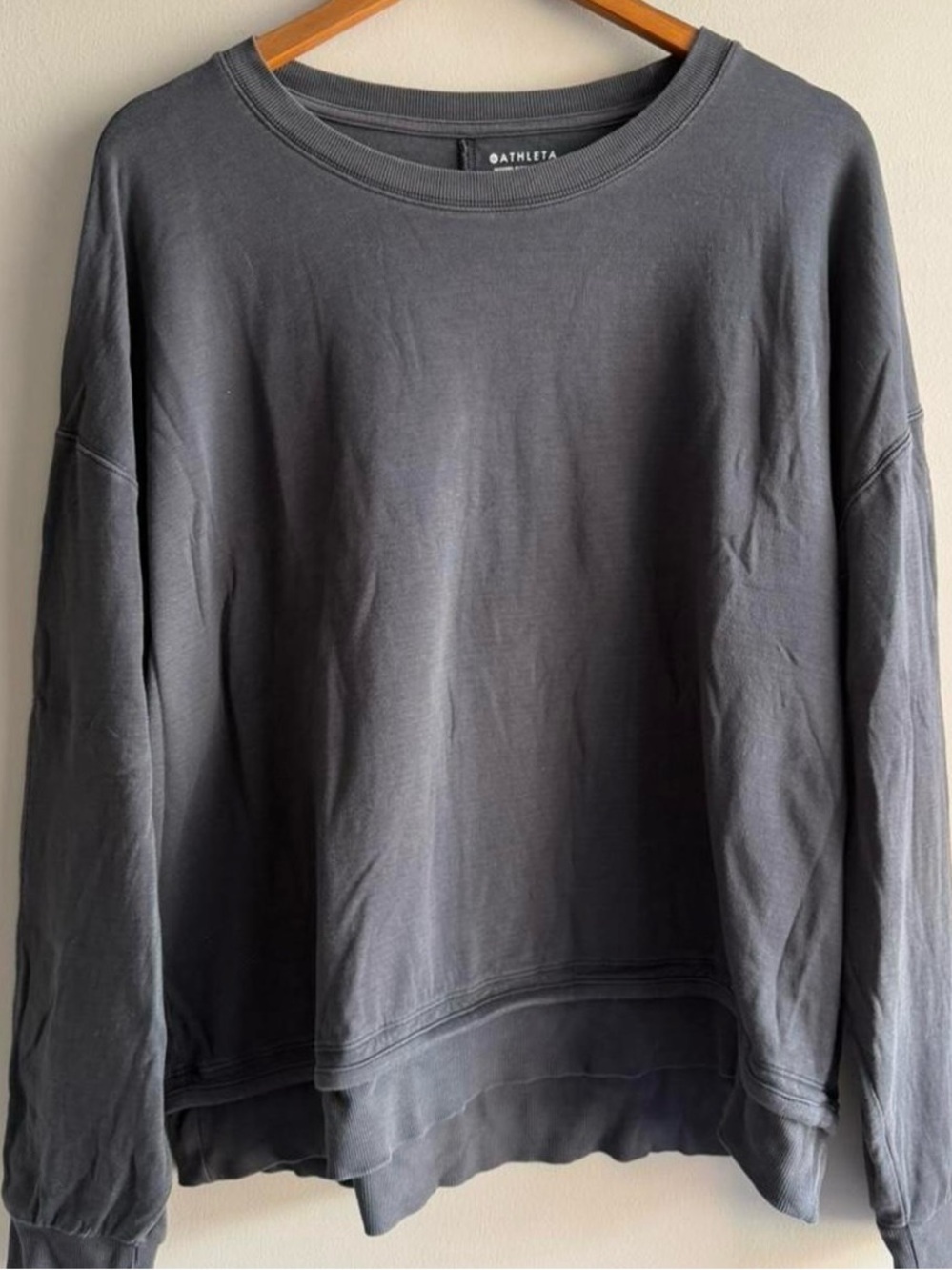 Athleta Charcoal Gray Women's Sundown Crewneck Sweatshirt